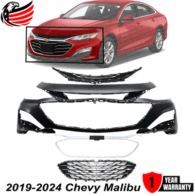 Front Bumper Cover & Grille Assembly For 2019-2024 Chevy Malibu — 第 1/4 张图片