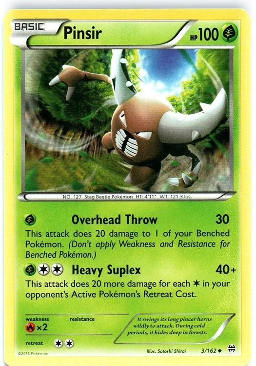Pinsir - 3/162 - Uncommon - Moderately Played - Image 1 of 1
