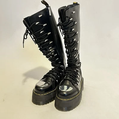 Dr. Martens Women's 1B60 MAX LTT Knee High Quad Platform Boots Black US 7 RARE!! - Image 1 of 4