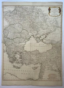 EASTERN EUROPE BALKANS 1788 D'ANVILLE & SCHRAEMBL ANTIQUE WALL MAP 18TH CENTURY - Picture 1 of 17