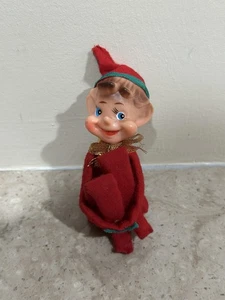 Rodillera de tela de fieltro navideño kitsch vintage pequeño pixie elf años 50 - Imagen 1 de 3