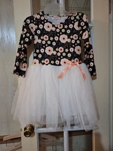 Pete + Lucy Girls Dress Size 6/6X Floral Tulle Skirt New White - Picture 1 of 8