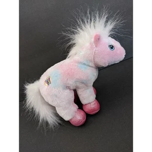 7" Ganz Webkinz Pink glitter Pony horse HM117 Plush Stuffed Animal No Code - Picture 1 of 7