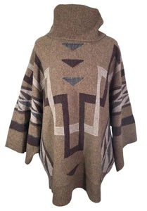 Neu mit Etikett Lauren Ralph Lauren lässiges Oberteil Lammwolle Aztekenmuster Dolmanärmel Wasserfallausschnitt – XL - Bild 1 von 8