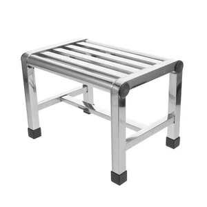  Shower Bench: Spa Bench Seat Stool Stainless Steel Foot Rest Shaving Stool With - Picture 1 of 16