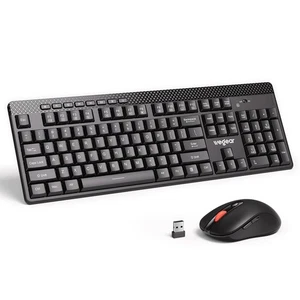 Wireless Keyboard and Mouse Combo, 5-Level Adjustable 4000 DPI Mouse, Quiet 2... - Picture 1 of 7