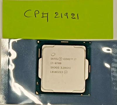 Intel Core i7-8700 SR3QS 3.20 GHz 8 GT/s FCLGA1151, 6 Cores, 12 Logical Process - Image 1 of 3