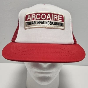 Vintage Arcoaire Heating & Cooling Red & White Mesh Snapback Trucker Hat/Cap - Picture 1 of 6