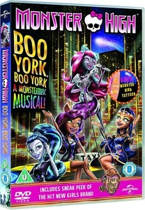 🆕MONSTER HIGH: BOO YORK, BOO YORK (2015) (DVD 2015) RGN 2 BBFC U KIDS MUSICAL - Picture 1 of 1