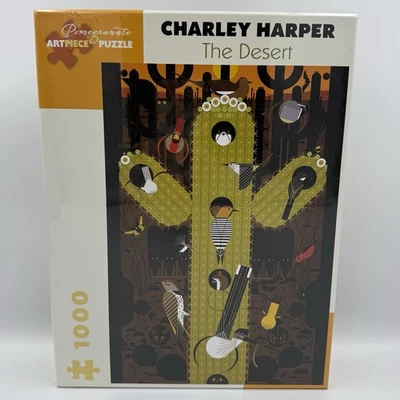 Pomegranate The Desert Charley Harper 1000 Piece Puzzle New Sealed 20x29 - Image 1 of 4