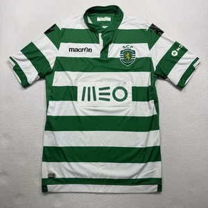 Camiseta local MACRON Sporting Clube de Portugal 2014/15 desgastada talla mediana - Imagen 1 de 12