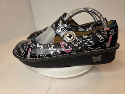 Alegria 'Rock Star' Patent Leather Printed Paloma Mary Jane Shoes 41 - Image 1 of 4