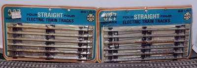 Marx 601/4C Four Sections 027 Straight Track NEW FACTORY SEALED 2 Packs Rare HTF - Image 1 of 4