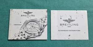 Breitling Vintage Anleitungsheft Chronomat Modelle und Agentenliste gut 2002 - Bild 1 von 10