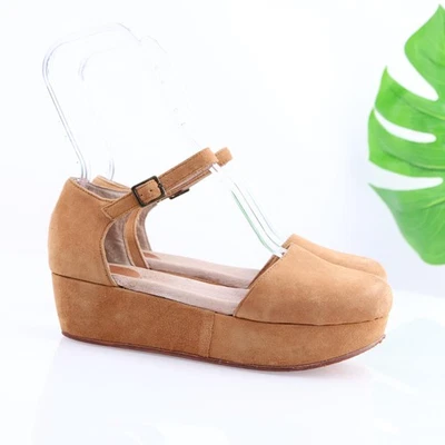 Gee WaWa Womens Daphne Shoe Size 8 M Camel Tan Suede Mary Jane Platform Flatform - Image 1 of 4