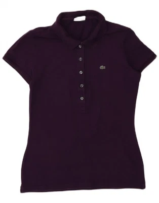 LACOSTE Womens Polo Shirt Size 40 Medium Purple Cotton DR03 - Image 1 of 3