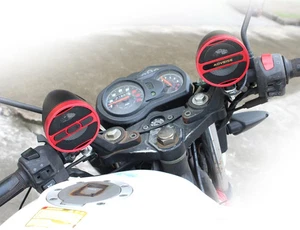 Red Bluetooth Audio System Motorcycle USB Port Radio AUX Universal - Picture 1 of 14