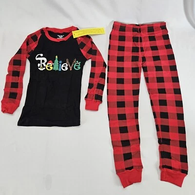 Pequeño pijama niño manga larga 100% algodón niño pequeño Navidad pantalones talla 7 años Foto 1 de 4