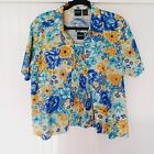 Erika Button Up Floral Shirt with Matching Tank Top Size Large