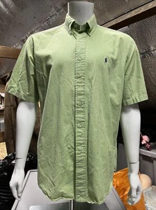 Ralph Lauren Polo Golf grün kariert Tilden Baumwolle Hemd Ärmel Hemd Größe M - Bild 1 von 7
