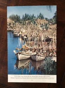1948 vintage original magazine photo Fishing Boats In The Town Of Everglades - Picture 1 of 1