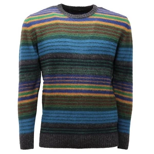 5428AF Maglione Uomo ALTEA Gris/Multicolor Lana Suéter Hombre - Imagen 1 de 4