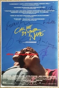 CALL ME BY YOUR NAME GAY MOVIE SIGNED POSTER 12x18 REPRINT CHALAMET+HAMMER+IVORY - Picture 1 of 1