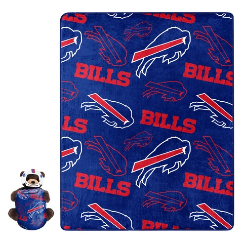 Northwest NFL Buffalo Bills Bear Hugger W/ Silk Touch Throw Blanket Cover