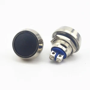 12mm Starter Switch / Black Momentary Metal Push Button Switch - Picture 1 of 1