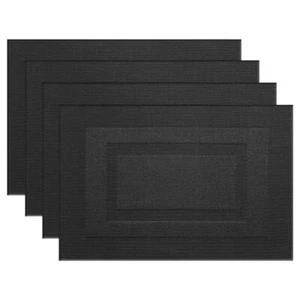 PlacematsWashable Vinyl Woven Table MatsElegant Placemats for Dining Table Se... - Picture 1 of 7