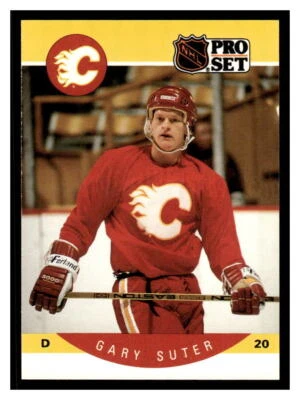 1990 Pro Set  #46 Gary Suter - Calgary Flames  UER - Image 1 of 2
