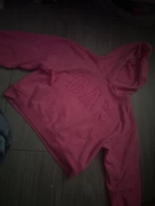 Gap Teen Pink Knit Hoodie Sz Medium (8) - Picture 1 of 2