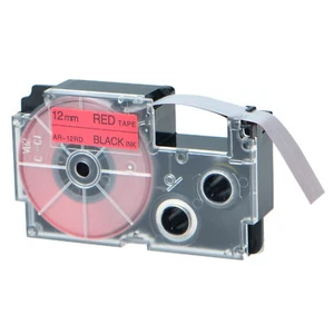 1PK XR-12RD XR12RD Black Ink Red Tape Cartridge EZ Label for Casio KL-60 12mm - Picture 1 of 12
