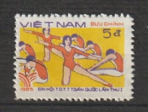 1985 Vietnam Stamps Gymnastics Scott # 1549 Cto Never Hinged - Picture 1 of 1