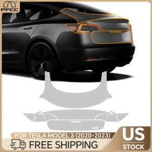 2017-2023 Tesla Model 3 Rear Trunk Precut Paint Protection Film Gloss Clear PPF - Picture 1 of 19