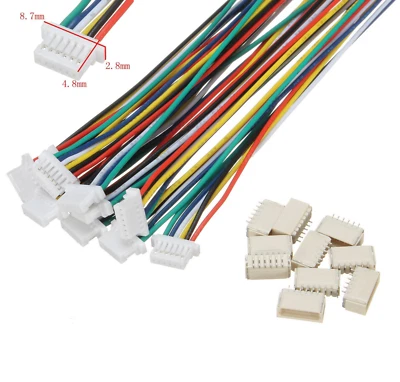 6Pin SH 1.0mm 1.0mm Mini Micro JST Plug 15cm Cable 28AWG + Hembra 1 2 3 4 5 - Imagen 1 de 4
