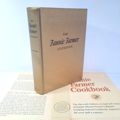 Boston Cooking School Fannie Farmer Cookbook Eleventh Edition Revised 1965 HCDJ - Image 1 of 4