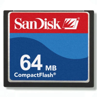 64MB SanDisk CompactFlash Memory Card 64M CF Card SDCFB-64 Genuine SDCFJ-64 - Image 1 of 4
