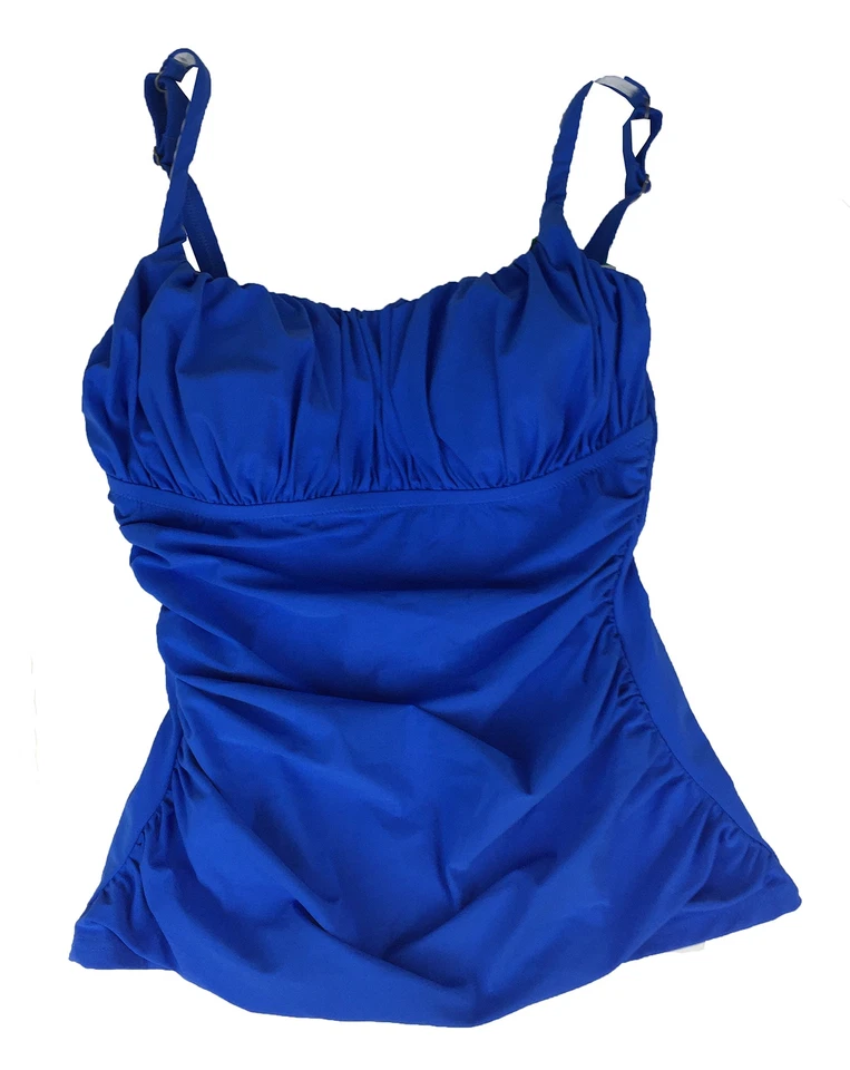 Tankini Profile By Gottex cuello cuadrado ceñido en perwinkle, talla 6 Foto 1 de 1