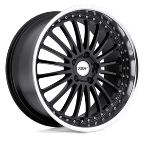 Set of 4 TSW SILVERSTONE Wheels 17X8 5X110 GLOSS BLACK MRR LIP 40MM - Picture 1 of 1