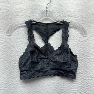 Felina Bralette Bra S Small Grey Lace Racerback Lined No Padding Wireless Womens - Picture 1 of 6
