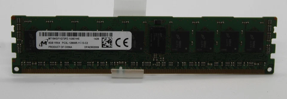 Micron MT18KSF1G72PZ1G6E1HE 8gb PC3L 12800r ECC Server Memory - Image 1 of 1