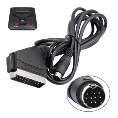 VIDEO CABLE SEGA MEGA DRIVE 2 AUDIO LEAD SCART RGB CONSOLE AV TV CORD - Immagine 1 di 2