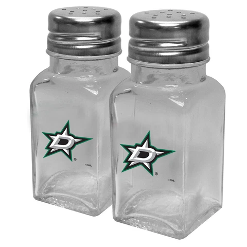 Dallas Stars 3.5" Glass Salt & Pepper Shaker Set (Qty: 2 Glass Shakers) Cover