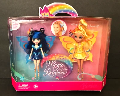 Hada - Las alas se convierten en una pinza para el pelo Fairytopia Magic of the Rainbow Barbie azul grito Foto 1 de 3