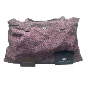 Borsa donna Bottega Veneta nuova con etichetta stampa animalier rosa tote bag borsetta viaggio rara - Foto 1 di 18
