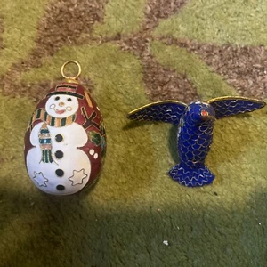 Configurado para esmalte y adornos dorados colibrí y nieve ☼an - Imagen 1 de 2