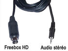 9-Pin Mini-Din Stereo Audio Cable for Freebox HD to 3.5mm Male Jack L=2m