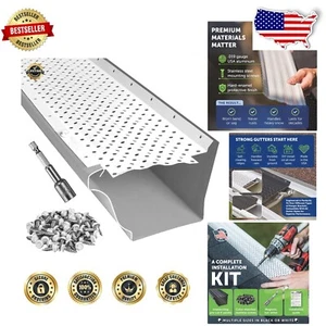 Protect Your Home with LeafTek 5" x 32' Aluminum Gutter Guards – Easy Install - Picture 1 of 11