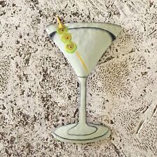 Classic Martini 10.5" Tropical Indoor Outdoor Decor Haitian Metal Art Tiki Bar
